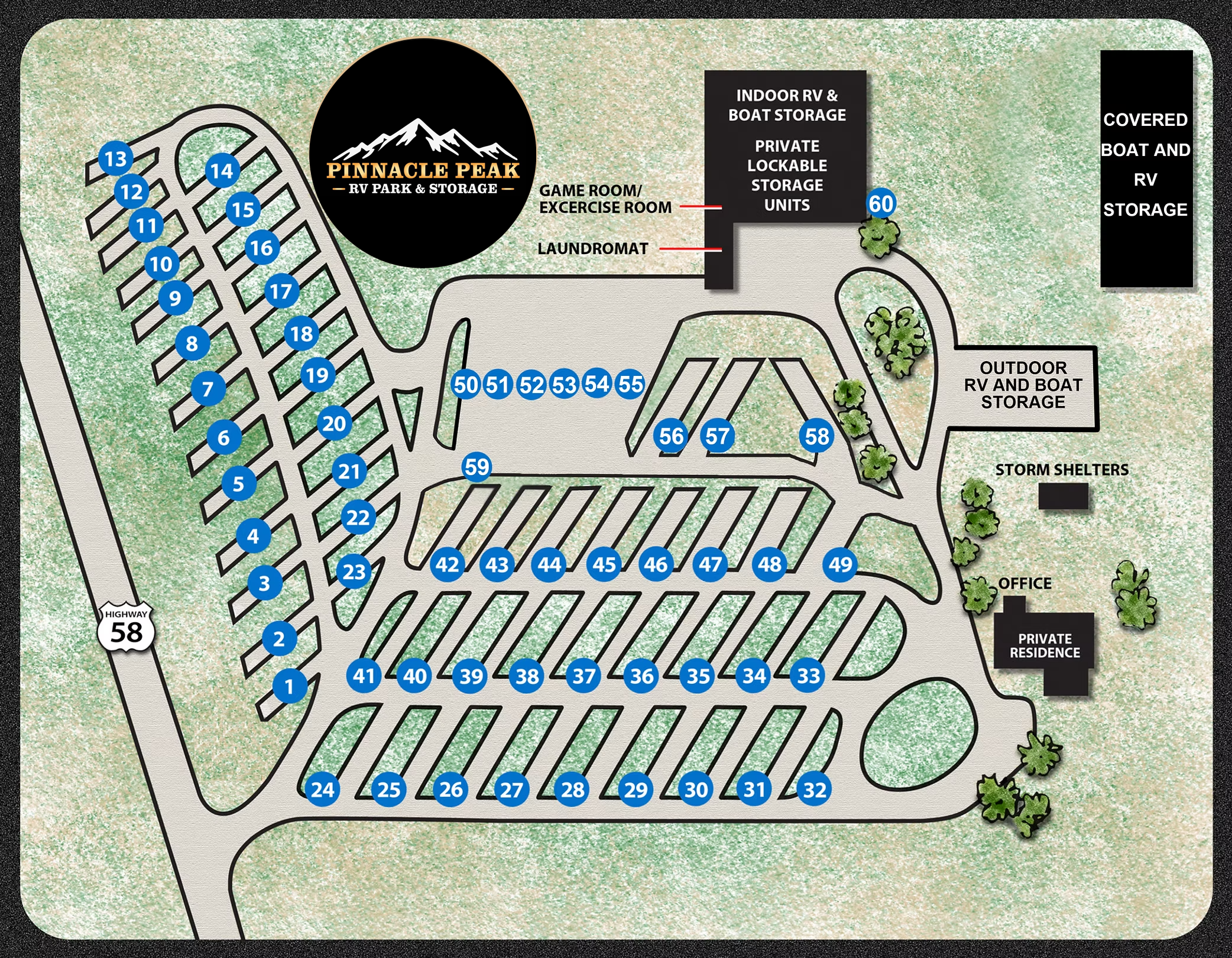 Pinnacle Peak RV Park park map